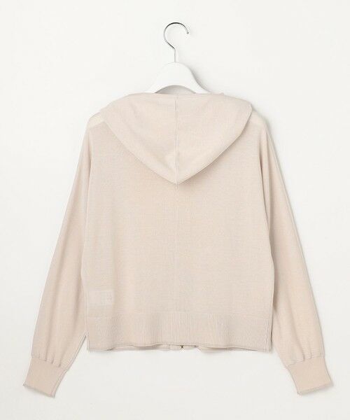 L size ONWARD(大きいサイズ) / エルサイズオンワード カーディガン・ボレロ | エアリー ニットフーディー | 詳細7