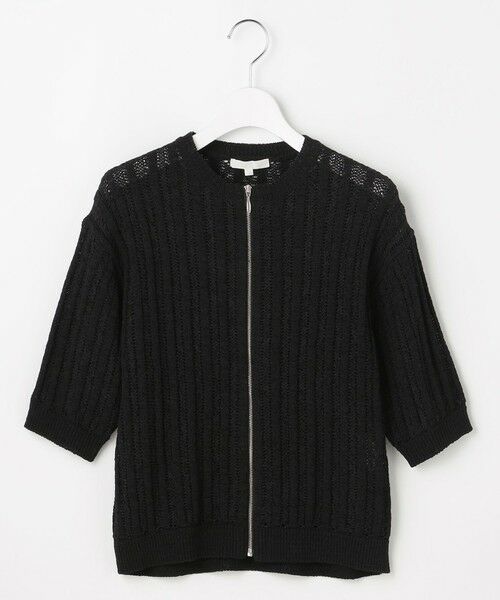 L size ONWARD(大きいサイズ) / エルサイズオンワード ニット・セーター | 【カタログ掲載】ストライプパターンジップ ニット | 詳細4