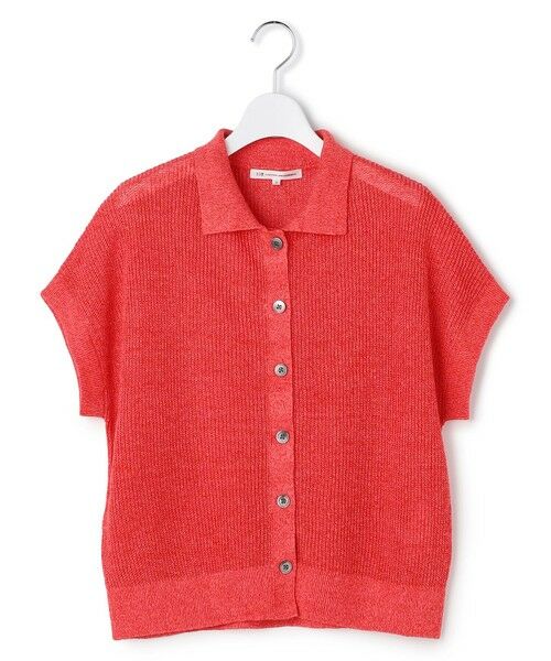 L size ONWARD(大きいサイズ) / エルサイズオンワード ニット・セーター | ピュアリネン ハーフスリーブ ポロニット | 詳細3