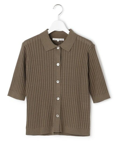 L size ONWARD(大きいサイズ) / エルサイズオンワード ニット・セーター | ワイドリブ 五分袖 ポロニット | 詳細3