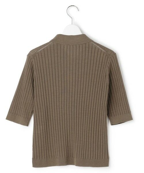 L size ONWARD(大きいサイズ) / エルサイズオンワード ニット・セーター | ワイドリブ 五分袖 ポロニット | 詳細4