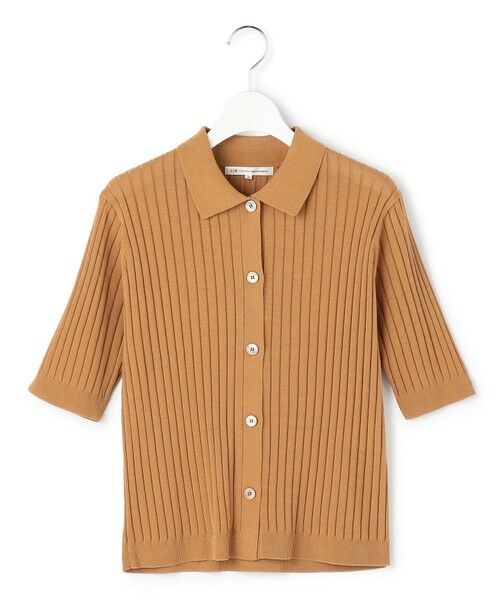 L size ONWARD(大きいサイズ) / エルサイズオンワード ニット・セーター | ワイドリブ 五分袖 ポロニット | 詳細12