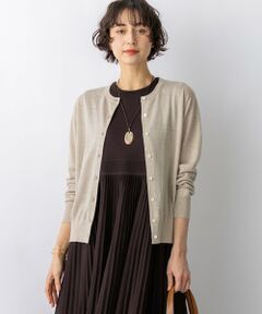 L size ONWARD(大きいサイズ) / エルサイズオンワード カーディガン・ボレロ | 【一部予約/見上愛さん着用】ピュアリネンハイゲージ カーディガン