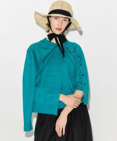 L size ONWARD(大きいサイズ) / エルサイズオンワード カーディガン・ボレロ | 【見上愛さん着用】ピュアリネンハイゲージ カーディガン