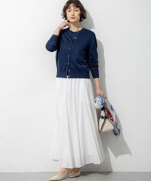 L size ONWARD(大きいサイズ) / エルサイズオンワード カーディガン・ボレロ | 【見上愛さん着用】ピュアリネンハイゲージ カーディガン | 詳細14