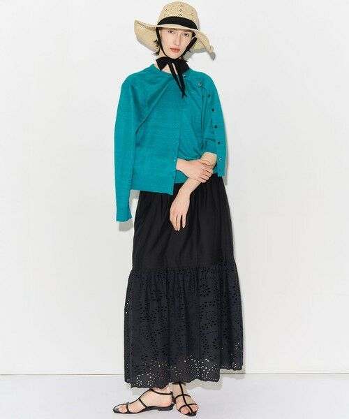 L size ONWARD(大きいサイズ) / エルサイズオンワード ニット・セーター | ピュアリネンハイゲージ パフスリーブ ニット | 詳細13