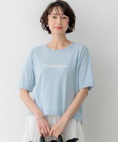 L size ONWARD(大きいサイズ) / エルサイズオンワード ニット・セーター | インターシャロゴ レターニット