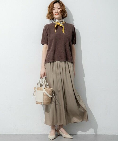 L size ONWARD(大きいサイズ) / エルサイズオンワード ニット・セーター | コットンナイロンミニブークレ ニットT | 詳細12