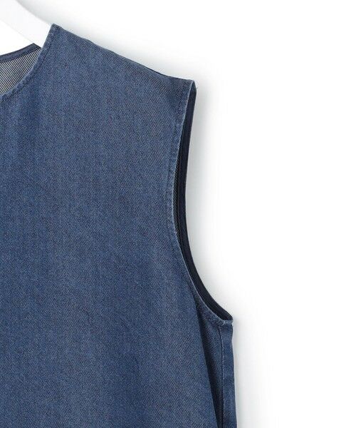 L size ONWARD(大きいサイズ) / エルサイズオンワード ロング・マキシ丈ワンピース | ナチュラルソフトデニム ノースリーブワンピース | 詳細8