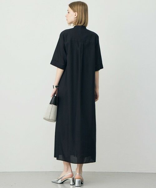 L size ONWARD(大きいサイズ) / エルサイズオンワード ミニ丈・ひざ丈ワンピース | リネンスラブローン シャツワンピース | 詳細7