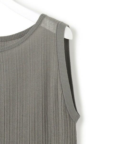 L size ONWARD(大きいサイズ) / エルサイズオンワード ミニ丈・ひざ丈ワンピース | 【30th ANNIVERSARY】シアーライトリュクス ニットワンピース | 詳細5