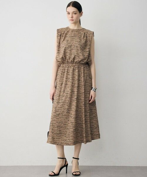 L size ONWARD(大きいサイズ) / エルサイズオンワード ロング・マキシ丈ワンピース | 【30th ANNIVERSARY】5cityプリント ノースリーブワンピース | 詳細1