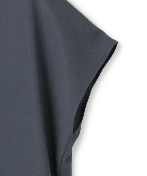 L size ONWARD(大きいサイズ) / エルサイズオンワード ロング・マキシ丈ワンピース | 【WEB限定】FluidBackSatin ニット衿シャツワンピース | 詳細4