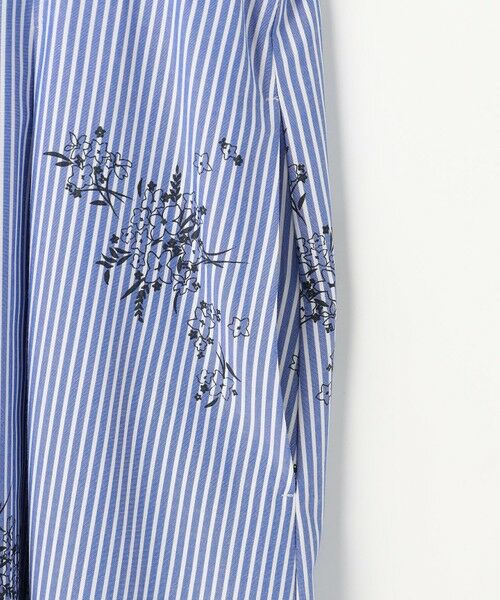 L size ONWARD(大きいサイズ) / エルサイズオンワード ロング・マキシ丈ワンピース | 【一枚で着映え】ストライプ×フラワープリント ワンピース | 詳細10