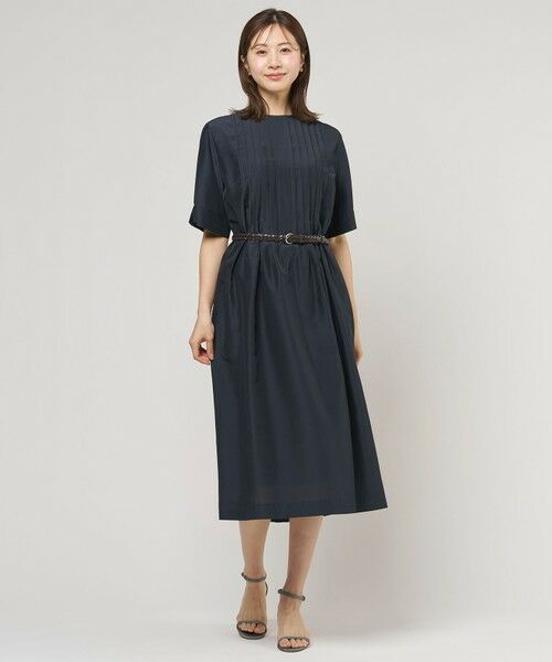 L size ONWARD(大きいサイズ) / エルサイズオンワード ロング・マキシ丈ワンピース | エアリースパンボイル ワンピース | 詳細3