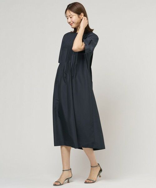 L size ONWARD(大きいサイズ) / エルサイズオンワード ロング・マキシ丈ワンピース | エアリースパンボイル ワンピース | 詳細4