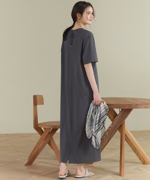 L size ONWARD(大きいサイズ) / エルサイズオンワード ロング・マキシ丈ワンピース | 【SLOW/一部店舗限定】ヴィンテージライクジャージー T ワンピース | 詳細1