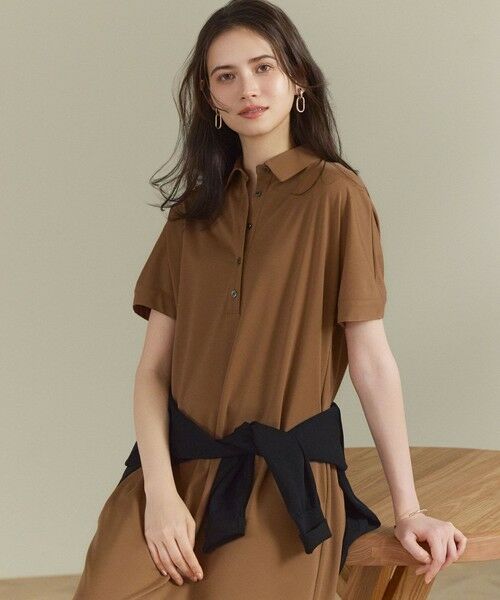 L size ONWARD(大きいサイズ) / エルサイズオンワード ロング・マキシ丈ワンピース | 【SLOW/一部店舗限定】ファンクショナル ポロ ワンピース | 詳細4