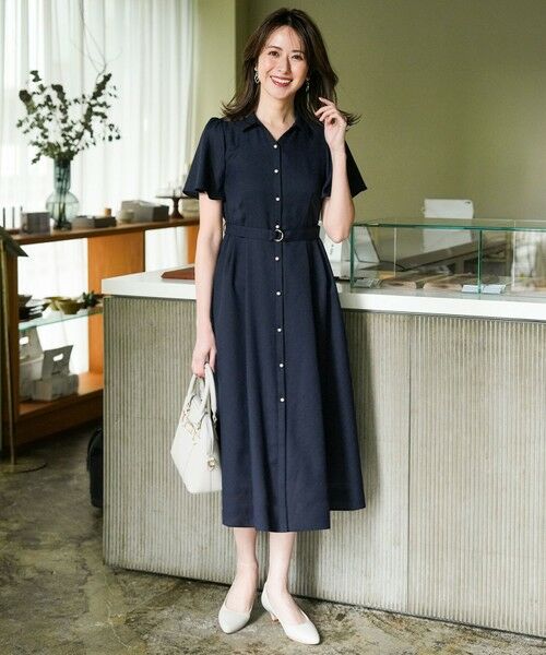 L size ONWARD(大きいサイズ) / エルサイズオンワード ミニ丈・ひざ丈ワンピース | スムージーポリエステル ワンピース | 詳細3