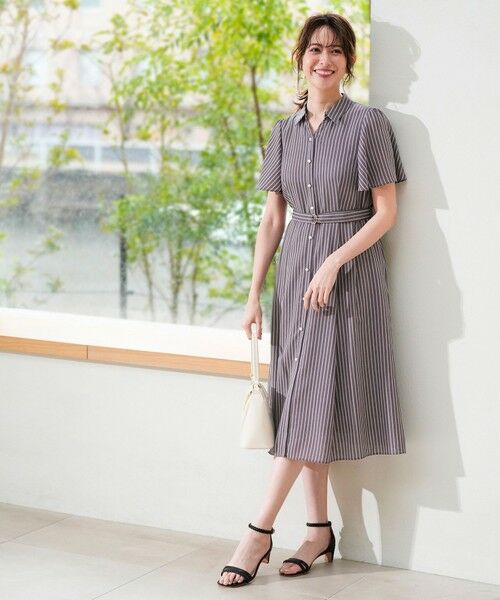 L size ONWARD(大きいサイズ) / エルサイズオンワード ミニ丈・ひざ丈ワンピース | スムージーポリエステル ワンピース | 詳細6