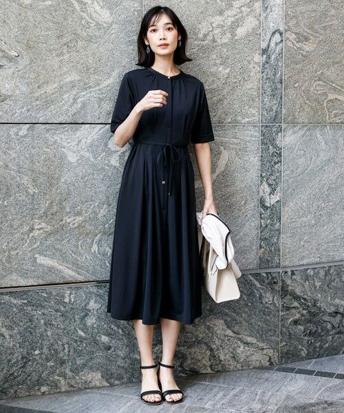 L size ONWARD(大きいサイズ) / エルサイズオンワード ドレス | ジョーゼットジャージー ワンピース | 詳細1