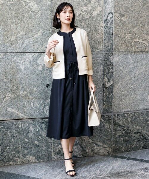 L size ONWARD(大きいサイズ) / エルサイズオンワード ドレス | ジョーゼットジャージー ワンピース | 詳細2