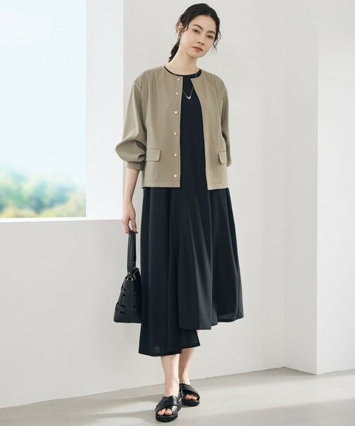 L size ONWARD(大きいサイズ) / エルサイズオンワード ロング・マキシ丈ワンピース | 【17号サイズまで展開・カタログ掲載・WEB先行販売】ストレッチアムンゼン ワンピース | 詳細15