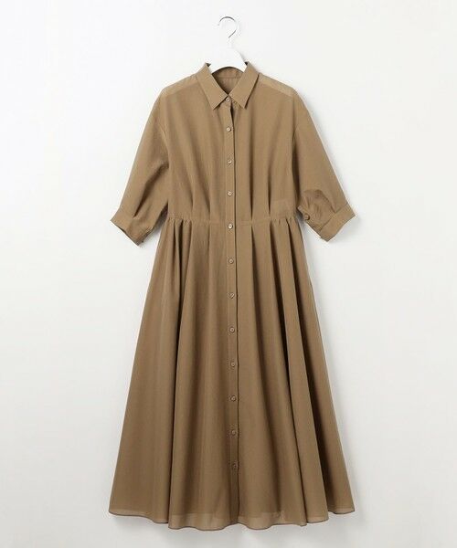 L size ONWARD(大きいサイズ) / エルサイズオンワード ミニ丈・ひざ丈ワンピース | 【カタログ掲載】シアーボイルシャツ ワンピース | 詳細3