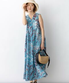 L size ONWARD(大きいサイズ) / エルサイズオンワード ドレス | Ericaランダムペイズリープリント ワンピース