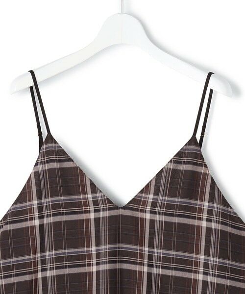 L size ONWARD(大きいサイズ) / エルサイズオンワード ロング・マキシ丈ワンピース | 【見上愛さん着用】ハイツイストシアーチェック キャミソールワンピース | 詳細12