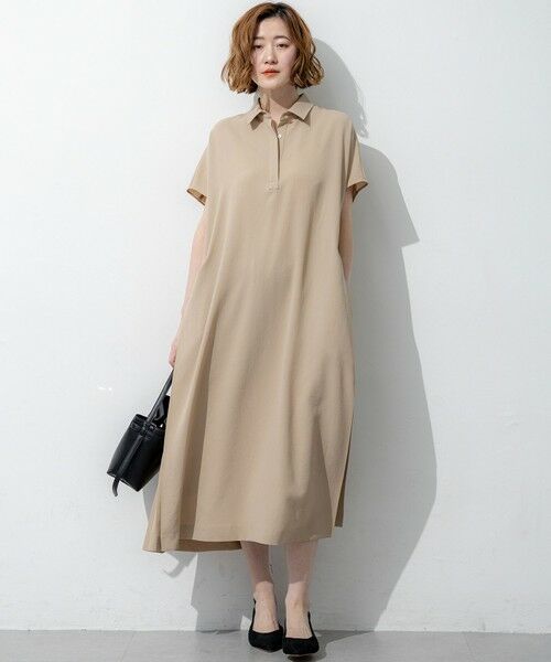 L size ONWARD(大きいサイズ) / エルサイズオンワード ロング・マキシ丈ワンピース | ドライ2WAYツイル ワンピース | 詳細2