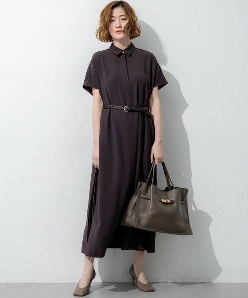 L size ONWARD(大きいサイズ) / エルサイズオンワード ロング・マキシ丈ワンピース | ドライ2WAYツイル ワンピース | 詳細3