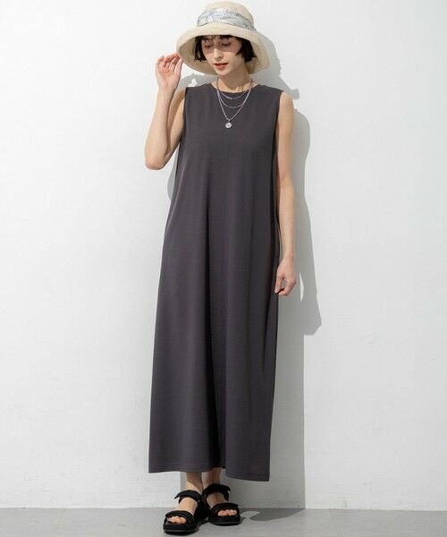 L size ONWARD(大きいサイズ) / エルサイズオンワード ドレス | 【一部予約】ダブルフェイスジャージー Iラインワンピース | 詳細2