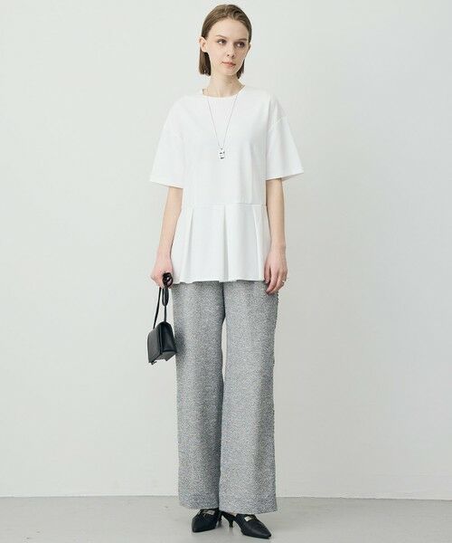 L size ONWARD(大きいサイズ) / エルサイズオンワード その他パンツ | サマーレノクロス ワイドパンツ | 詳細7