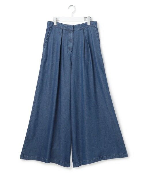 L size ONWARD(大きいサイズ) / エルサイズオンワード その他パンツ | ナチュラルソフトデニム タックワイドパンツ | 詳細11