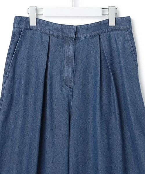 L size ONWARD(大きいサイズ) / エルサイズオンワード その他パンツ | ナチュラルソフトデニム タックワイドパンツ | 詳細13