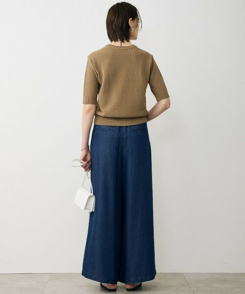 L size ONWARD(大きいサイズ) / エルサイズオンワード その他パンツ | ナチュラルソフトデニム タックワイドパンツ | 詳細8