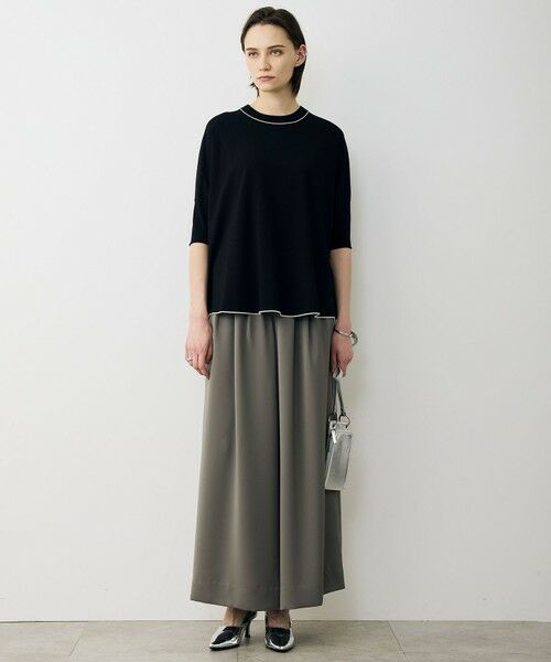 L size ONWARD(大きいサイズ) / エルサイズオンワード その他パンツ | ドレープツイル ボリュームワイドパンツ | 詳細1