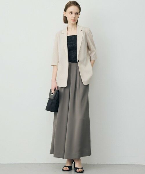 L size ONWARD(大きいサイズ) / エルサイズオンワード その他パンツ | ドレープツイル ボリュームワイドパンツ | 詳細2