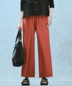 L size ONWARD(大きいサイズ) / エルサイズオンワード その他パンツ | ワッシャーツイル ワイドストレートパンツ