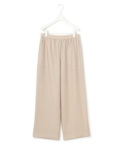 L size ONWARD(大きいサイズ) / エルサイズオンワード その他パンツ | ワッシャーツイル ワイドストレートパンツ | 詳細4
