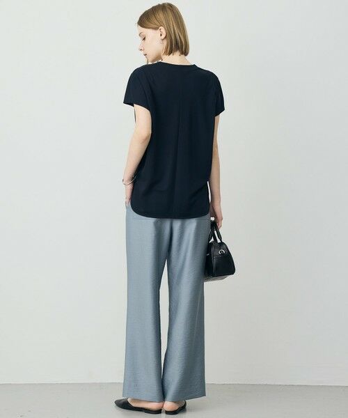 L size ONWARD(大きいサイズ) / エルサイズオンワード その他パンツ | ワッシャーツイル ワイドストレートパンツ | 詳細7