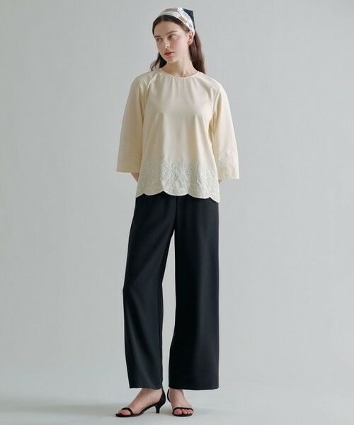 L size ONWARD(大きいサイズ) / エルサイズオンワード その他パンツ | RELAXION トロ ワイド イージー パンツ | 詳細1