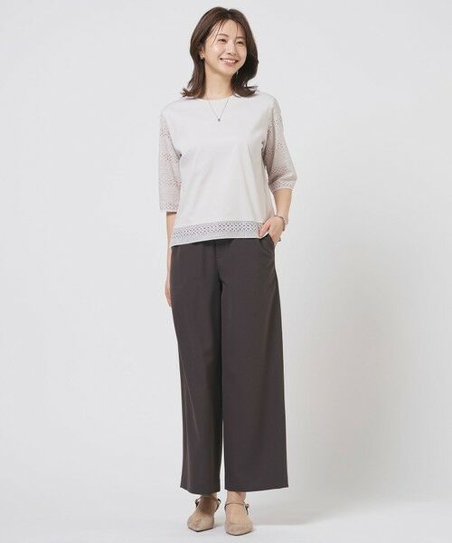 L size ONWARD(大きいサイズ) / エルサイズオンワード その他パンツ | RELAXION トロ ワイド イージー パンツ | 詳細16