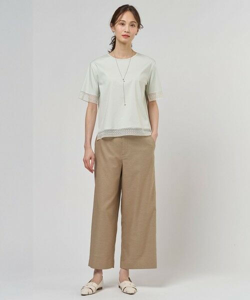 L size ONWARD(大きいサイズ) / エルサイズオンワード その他パンツ | FLAXASAオックス ワイド ストレート パンツ | 詳細4