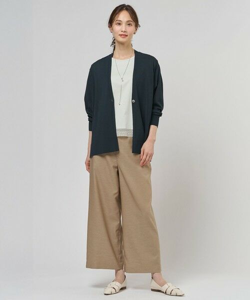 L size ONWARD(大きいサイズ) / エルサイズオンワード その他パンツ | FLAXASAオックス ワイド ストレート パンツ | 詳細5