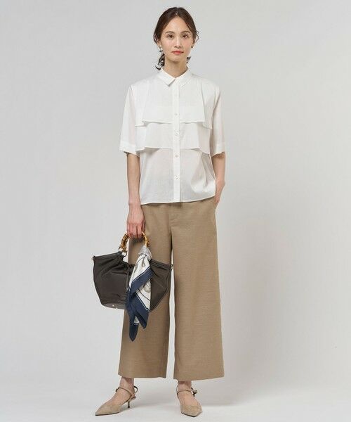 L size ONWARD(大きいサイズ) / エルサイズオンワード その他パンツ | FLAXASAオックス ワイド ストレート パンツ | 詳細7