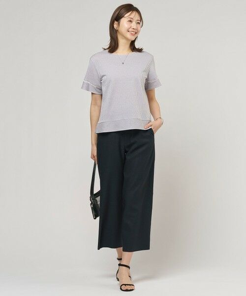 L size ONWARD(大きいサイズ) / エルサイズオンワード その他パンツ | FLAXASAオックス ワイド ストレート パンツ | 詳細16