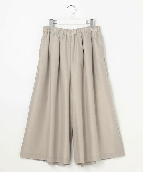 L size ONWARD(大きいサイズ) / エルサイズオンワード その他パンツ | エアリースパンボイル ガウチョ パンツ（グレージュ系）