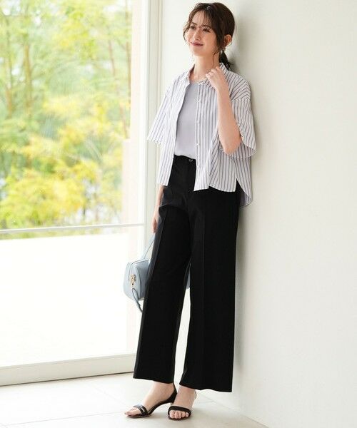 L size ONWARD(大きいサイズ) / エルサイズオンワード その他パンツ | エアリーストレッチ ワイドパンツ | 詳細18